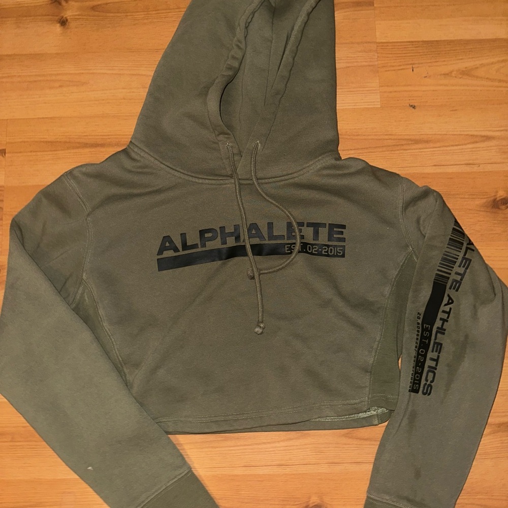 Alphalete Green Cropped Hoodie!!